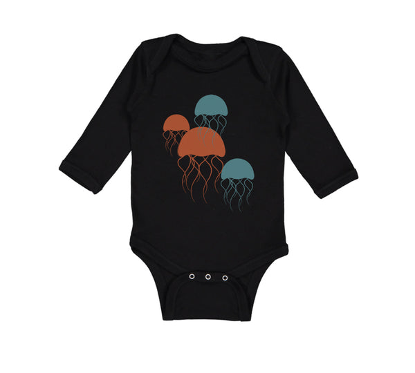 Long Sleeve Bodysuit Baby Jellyfish Ocean Sea Life Funny Boy & Girl Clothes