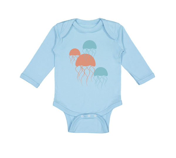 Long Sleeve Bodysuit Baby Jellyfish Ocean Sea Life Funny Boy & Girl Clothes