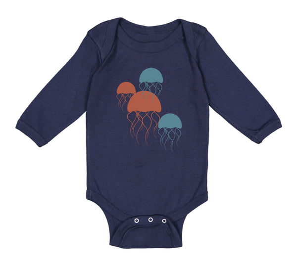 Long Sleeve Bodysuit Baby Jellyfish Ocean Sea Life Funny Boy & Girl Clothes