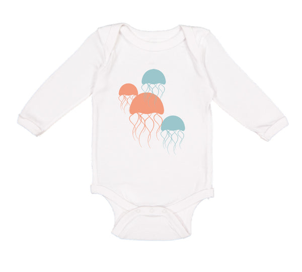 Long Sleeve Bodysuit Baby Jellyfish Ocean Sea Life Funny Boy & Girl Clothes