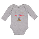 Long Sleeve Bodysuit Baby Heroes Wear Capes, Boots Proud U.S Niece Cotton - Cute Rascals