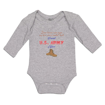 Long Sleeve Bodysuit Baby Heroes Wear Capes, Boots Proud U.S Niece Cotton