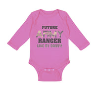 Long Sleeve Bodysuit Baby Future Army Ranger like My Daddy Military Cotton - Cute Rascals