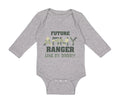 Long Sleeve Bodysuit Baby Future Army Ranger like My Daddy Military Cotton