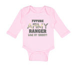 Long Sleeve Bodysuit Baby Future Army Ranger like My Daddy Military Cotton - Cute Rascals