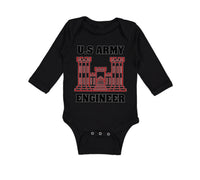 Long Sleeve Bodysuit Baby U.S Army Engineer Boy & Girl Clothes Cotton