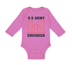 Long Sleeve Bodysuit Baby U.S Army Engineer Boy & Girl Clothes Cotton