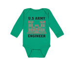 Long Sleeve Bodysuit Baby U.S Army Engineer Boy & Girl Clothes Cotton