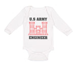 Long Sleeve Bodysuit Baby U.S Army Engineer Boy & Girl Clothes Cotton