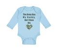 Long Sleeve Bodysuit Baby The Army Has My Daddy but I Have His Heart Cotton