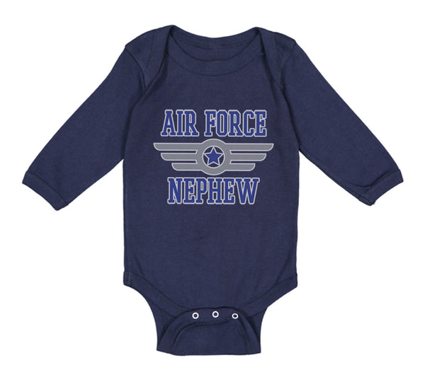 Long Sleeve Bodysuit Baby Air Force Nephew Aunt Uncle Boy & Girl Clothes Cotton - Cute Rascals