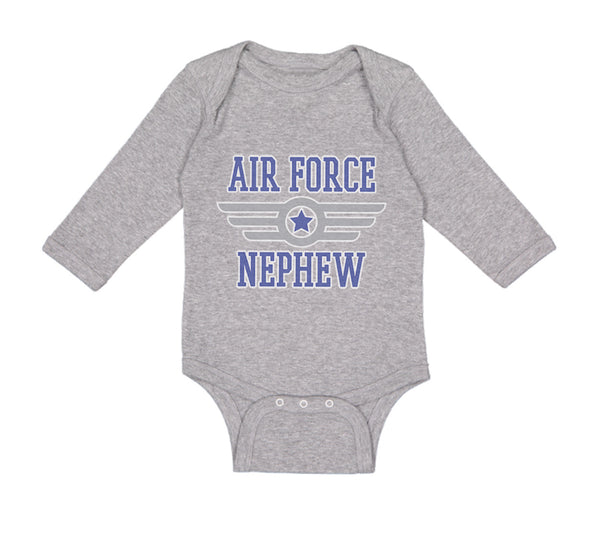 Long Sleeve Bodysuit Baby Air Force Nephew Aunt Uncle Boy & Girl Clothes Cotton - Cute Rascals