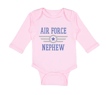 Long Sleeve Bodysuit Baby Air Force Nephew Aunt Uncle Boy & Girl Clothes Cotton