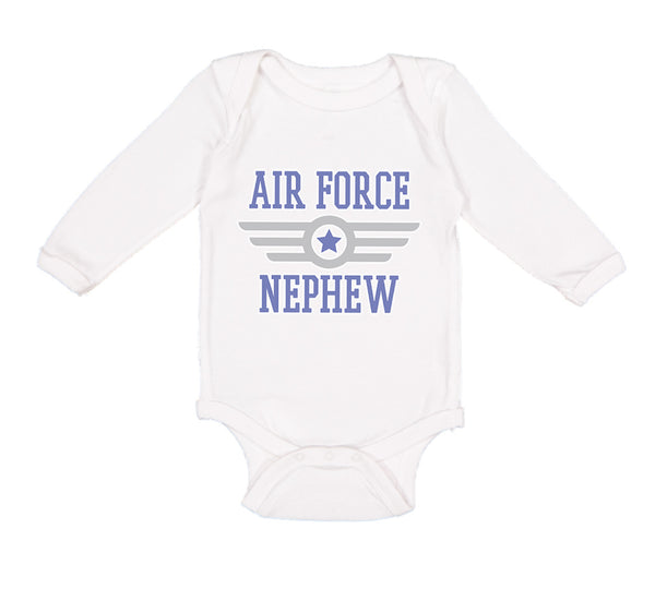 Long Sleeve Bodysuit Baby Air Force Nephew Aunt Uncle Boy & Girl Clothes Cotton - Cute Rascals