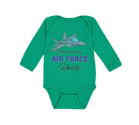 Long Sleeve Bodysuit Baby Proud of My Air Force Uncle Boy & Girl Clothes Cotton