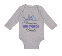Long Sleeve Bodysuit Baby Proud of My Air Force Uncle Boy & Girl Clothes Cotton