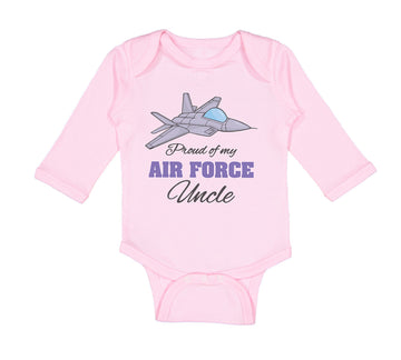 Long Sleeve Bodysuit Baby Proud of My Air Force Uncle Boy & Girl Clothes Cotton