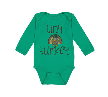 Long Sleeve Bodysuit Baby Tiny Turkey Thanksgiving Boy & Girl Clothes Cotton