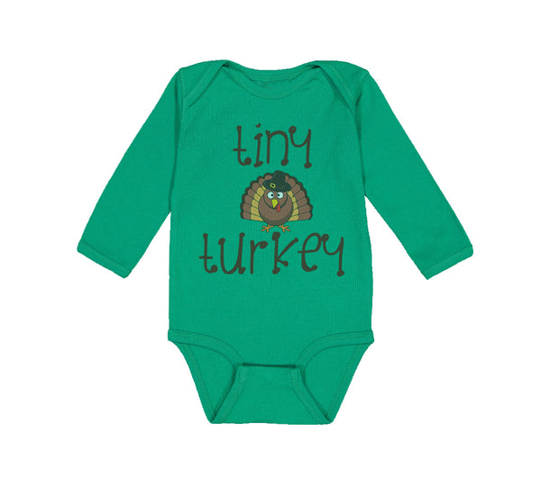 Long Sleeve Bodysuit Baby Tiny Turkey Thanksgiving Boy & Girl Clothes Cotton