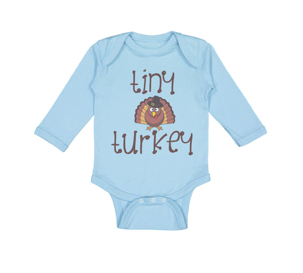 Long Sleeve Bodysuit Baby Tiny Turkey Thanksgiving Boy & Girl Clothes Cotton