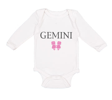 Long Sleeve Bodysuit Baby Gemini Zodiac Boy & Girl Clothes Cotton