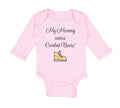 Long Sleeve Bodysuit Baby My Mommy Wears Combat Boots! Mom Mothers Day Cotton