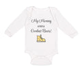 Long Sleeve Bodysuit Baby My Mommy Wears Combat Boots! Mom Mothers Day Cotton