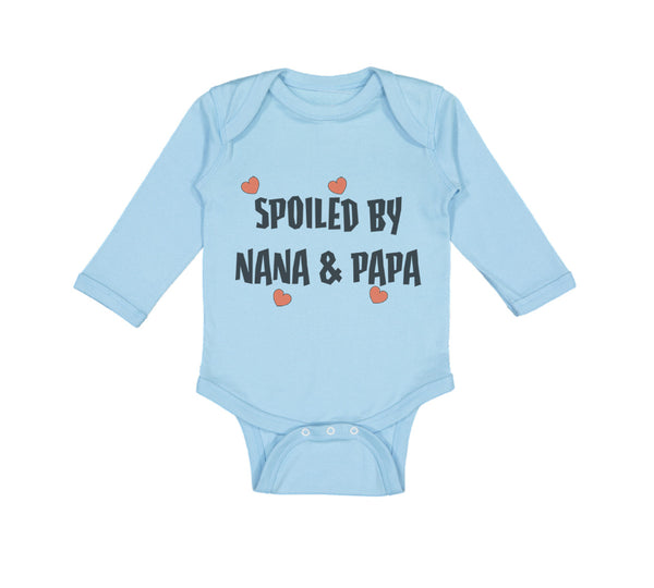 Long Sleeve Bodysuit Baby Spoiled by Nana & Papa Grandparents Boy & Girl Clothes