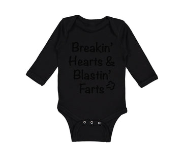 Long Sleeve Bodysuit Baby Breaking' Hearts Blasting Farts Humor Funny Cotton