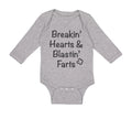 Long Sleeve Bodysuit Baby Breaking' Hearts Blasting Farts Humor Funny Cotton