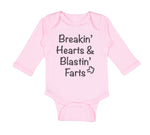 Long Sleeve Bodysuit Baby Breaking' Hearts Blasting Farts Humor Funny Cotton - Cute Rascals