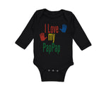 Long Sleeve Bodysuit Baby I Love My Pap Pap Grandpa Grandfather Cotton