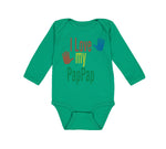 Long Sleeve Bodysuit Baby I Love My Pap Pap Grandpa Grandfather Cotton