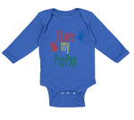 Long Sleeve Bodysuit Baby I Love My Pap Pap Grandpa Grandfather Cotton