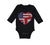 Long Sleeve Bodysuit Baby American British Heart Flag Boy & Girl Clothes Cotton - Cute Rascals