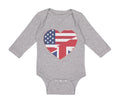Long Sleeve Bodysuit Baby American British Heart Flag Boy & Girl Clothes Cotton