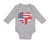 Long Sleeve Bodysuit Baby American British Heart Flag Boy & Girl Clothes Cotton - Cute Rascals