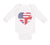 Long Sleeve Bodysuit Baby American British Heart Flag Boy & Girl Clothes Cotton - Cute Rascals