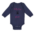 Long Sleeve Bodysuit Baby Silly Boys Dirt Bikes Are for Girls! Funny Humor