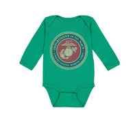 Long Sleeve Bodysuit Baby Department Navy Us Marine Corp Boy & Girl Clothes - Cute Rascals