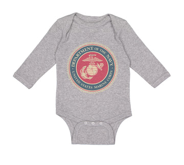 Long Sleeve Bodysuit Baby Department Navy Us Marine Corp Boy & Girl Clothes