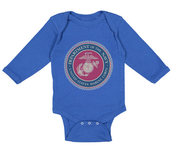 Long Sleeve Bodysuit Baby Department Navy Us Marine Corp Boy & Girl Clothes