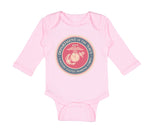 Long Sleeve Bodysuit Baby Department Navy Us Marine Corp Boy & Girl Clothes - Cute Rascals