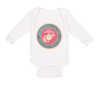 Long Sleeve Bodysuit Baby Department Navy Us Marine Corp Boy & Girl Clothes - Cute Rascals