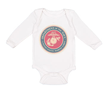 Long Sleeve Bodysuit Baby Department Navy Us Marine Corp Boy & Girl Clothes