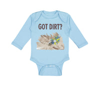 Long Sleeve Bodysuit Baby Got Dirt Dirk Bike Biking Sport Boy & Girl Clothes - Cute Rascals