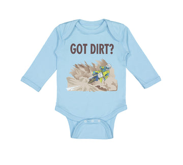 Long Sleeve Bodysuit Baby Got Dirt Dirk Bike Biking Sport Boy & Girl Clothes