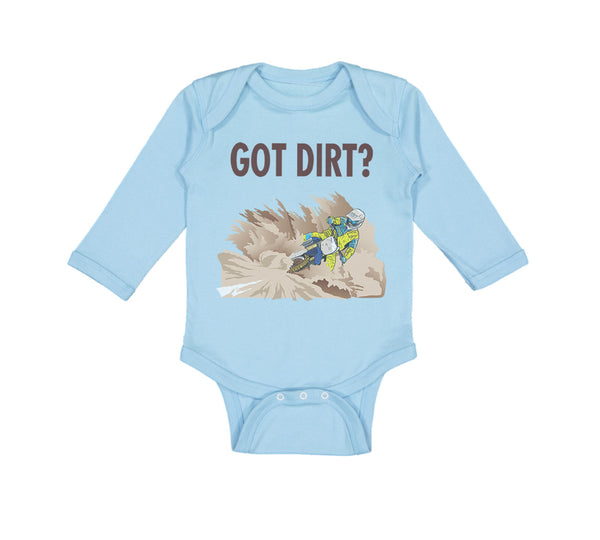 Long Sleeve Bodysuit Baby Got Dirt Dirk Bike Biking Sport Boy & Girl Clothes - Cute Rascals