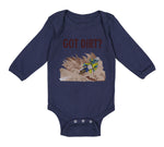 Long Sleeve Bodysuit Baby Got Dirt Dirk Bike Biking Sport Boy & Girl Clothes - Cute Rascals