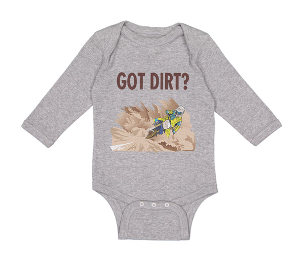 Long Sleeve Bodysuit Baby Got Dirt Dirk Bike Biking Sport Boy & Girl Clothes - Cute Rascals